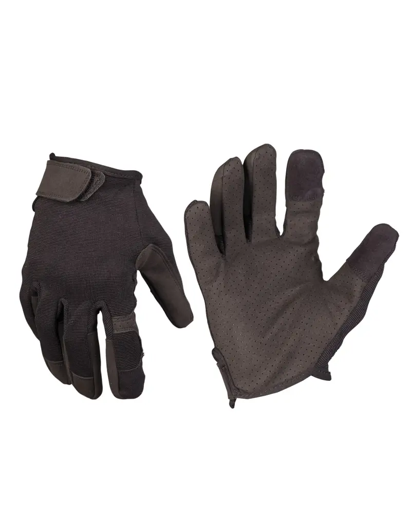Mil-Tec Guantes Tácticos Touch Negro - Guantes de Intervención con Pantalla Táctil