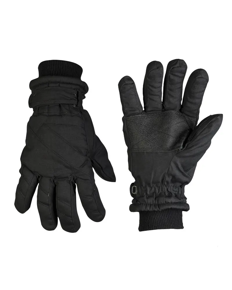 Mil-Tec Guantes Thinsulate Negro - Guantes Tácticos Invierno con Aislamiento Térmico