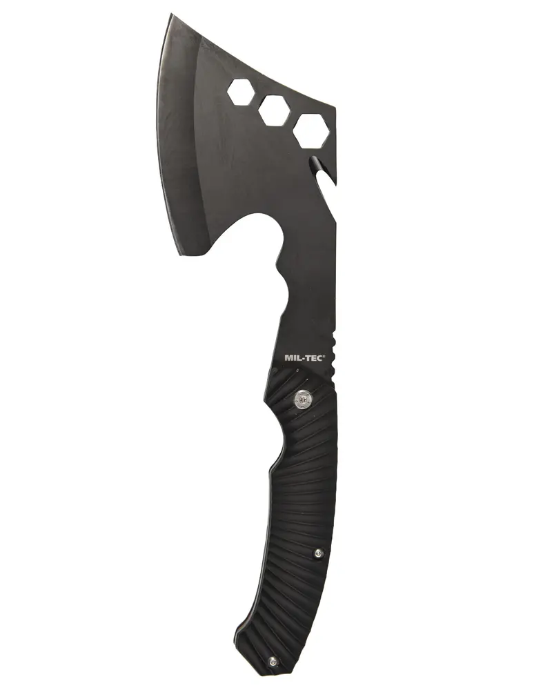 Mil-Tec Hacha Táctica Militar Negra con Funda - Beil M.Tools 428g
