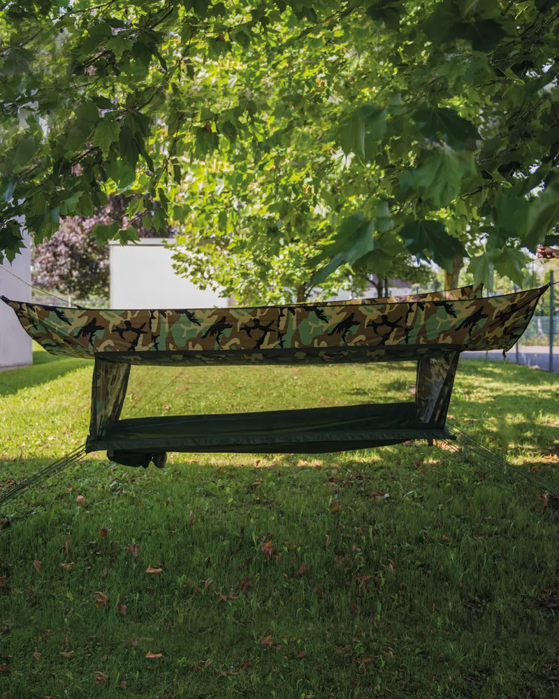 Mil-Tec Hamaca US Jungle Canvas Oliva - Hamaca Militar Táctica Resistente