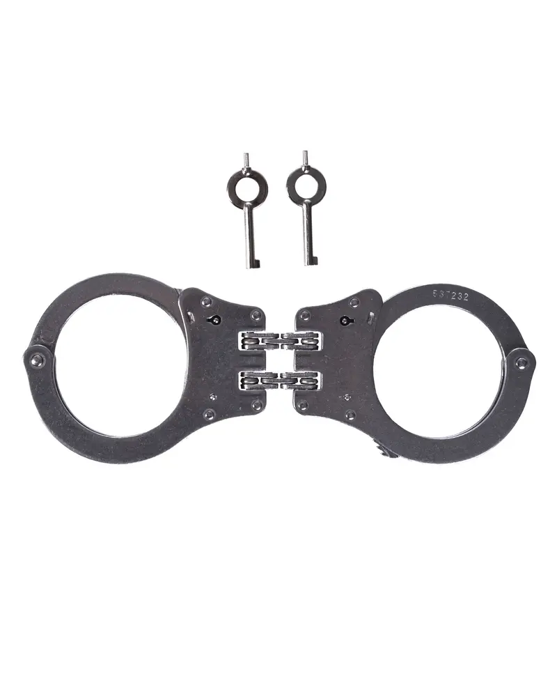 Mil-Tec Hand Cuffs Double Lock S/Steel Starr - Esposas Profesionales de Acero Inoxidable con Doble Cierre