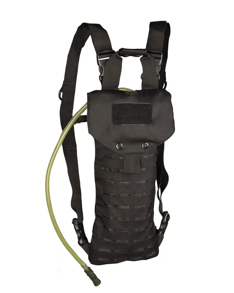 Mil-Tec Hydration Pack Laser Cut 2,5L - Mochila de Hidratación Táctica Negro
