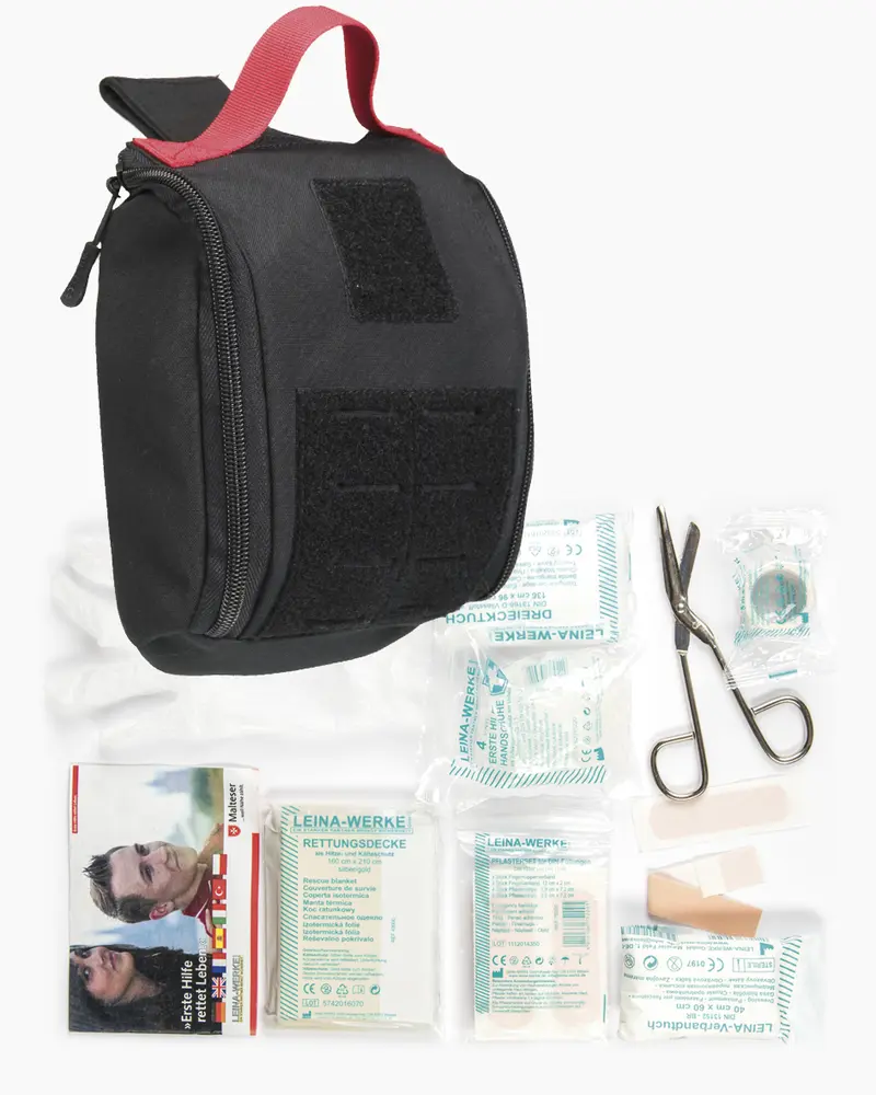 Mil-Tec IFAK Pouch 25TLG Botiquín Táctico Laser Cut Negro - Kit Primeros Auxilios Profesional