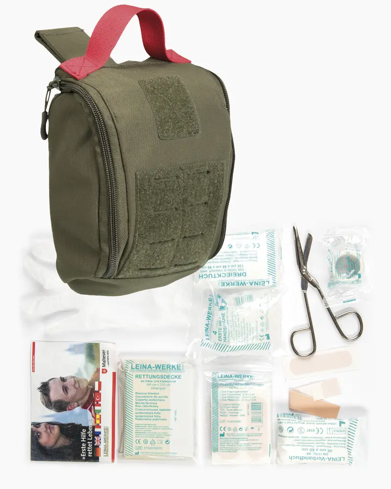 Mil-Tec IFAK Pouch 25TLG Laser Cut Oliva - Botiquín Táctico Profesional