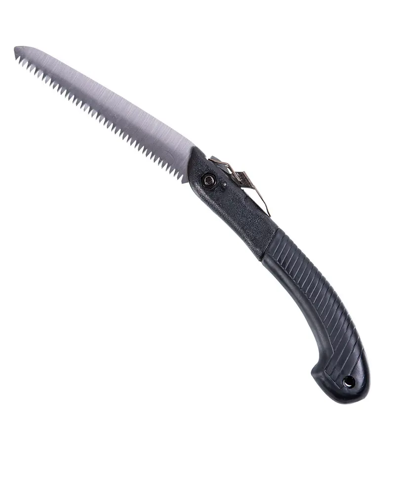 Mil-Tec Klappsäge Schwarz - Sierra Plegable Táctica Negra para Supervivencia y Camping