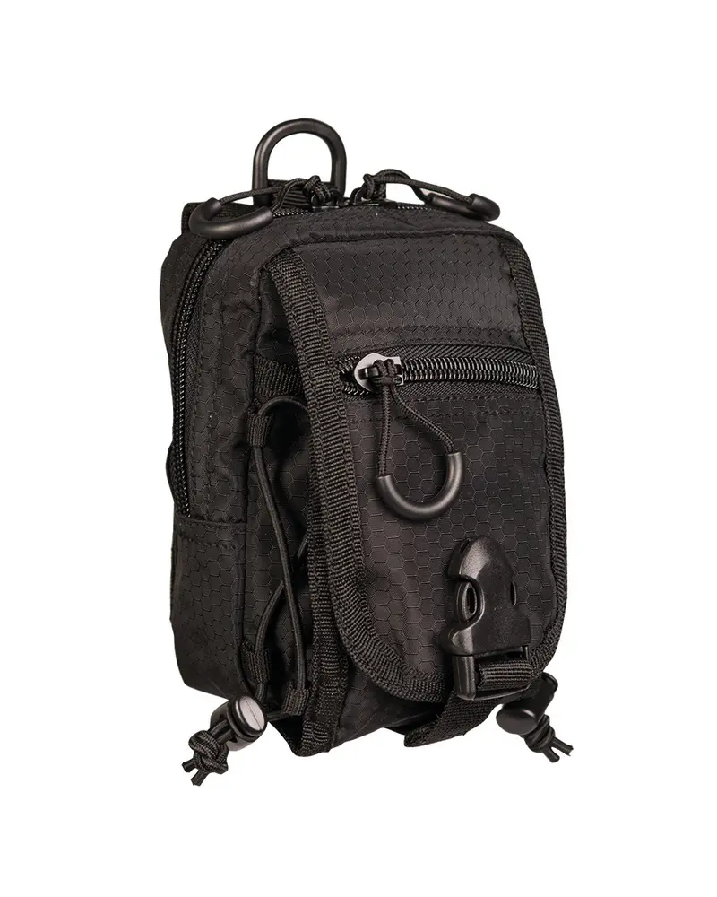 Mil-Tec Koppeltasche Hextac Riñonera Táctica Negro - Ultraligera 163g