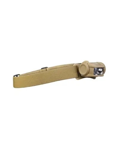Mil-Tec Linterna Frontal LED 4 Colores Coyote - Luz Táctica Multicolor