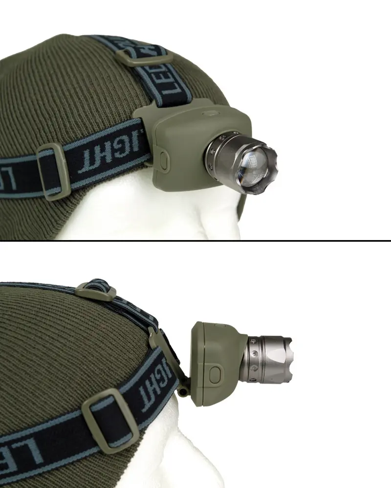Mil-Tec Linterna Frontal LED CREE 3W con Zoom Ajustable