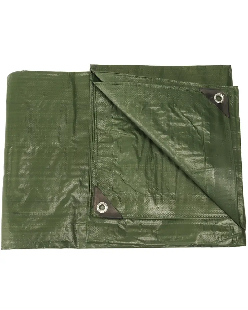Mil-Tec Lona Impermeable PE 190x300 cm Verde Oliva - Toldo Multiusos para Camping