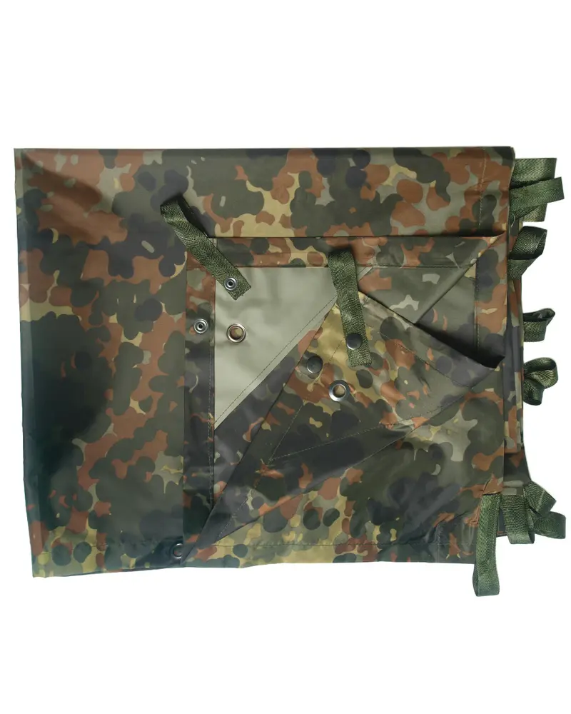 Mil-Tec Lona Multiusos Basha Nylon Flecktarn - Refugio Táctico Ultraligero 451g