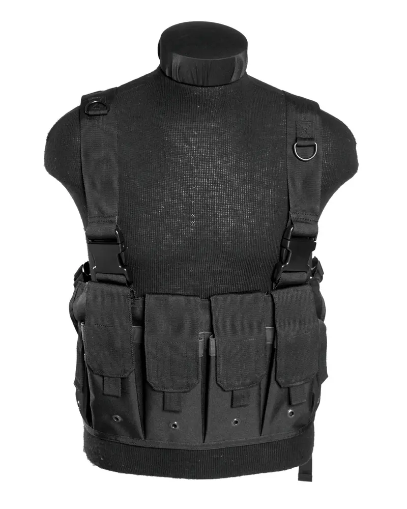 Mil-Tec MAG Carrier Chest Rig Negro - Portacargadores Táctico Profesional