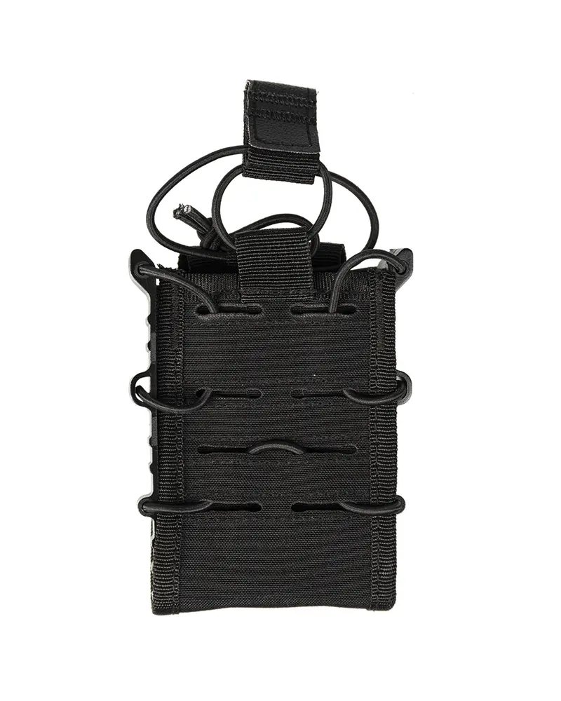 Mil-Tec MAG.TASCHE OPEN TOP FLEX SINGLE SCHWARZ - Portacargador Táctico Negro