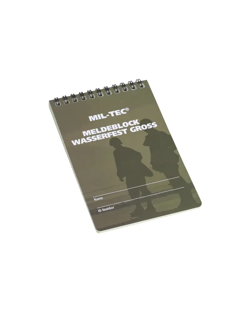 Mil-Tec Meldeblock Wasserfest Gross - Bloc de Notas Impermeable Militar para Exterior
