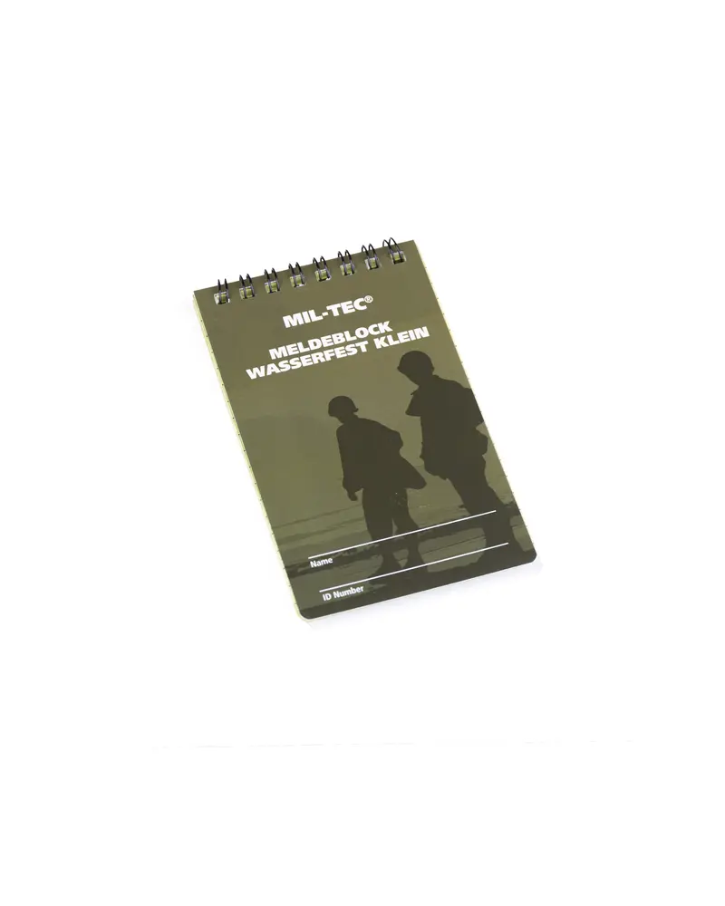 Mil-Tec Meldeblock Wasserfest Klein - Bloc de Notas Impermeable Militar Compacto