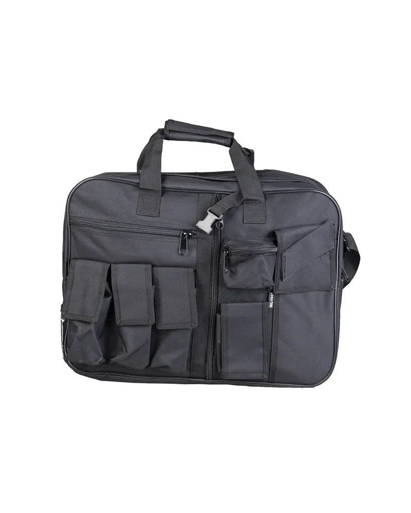Mil-Tec Mochila Táctica Cargo Negro - Resistente y Funcional para Actividades Outdoor