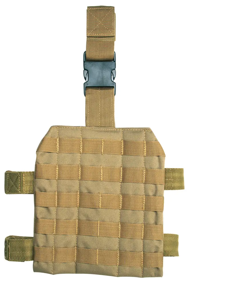 Mil-Tec MOLLE Beinadapter Coyote - Adaptador Pierna Sistema MOLLE Táctico
