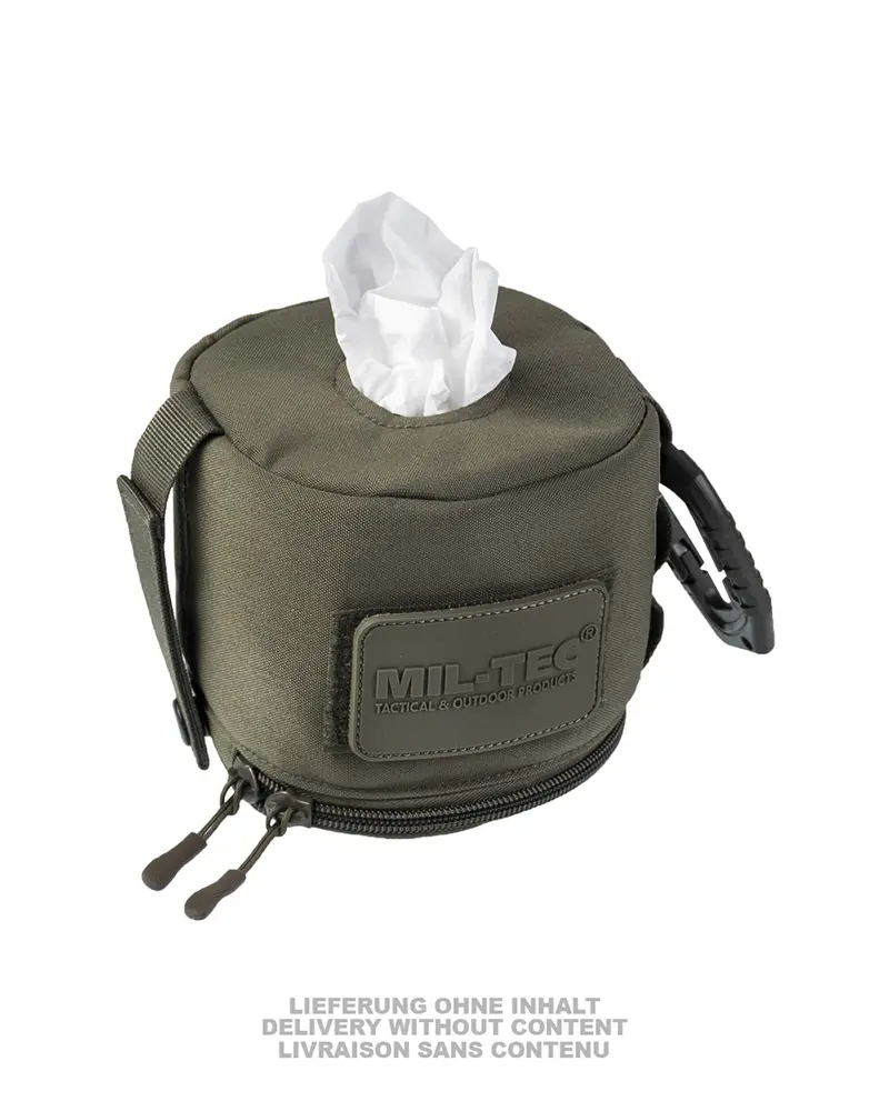 Mil-Tec MOLLE Tissue Case Verde Oliva - Portapañuelos Táctico Ultraligero