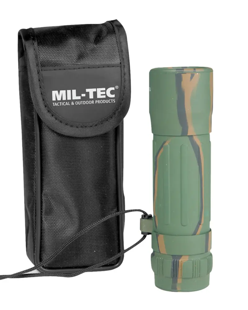 Mil-Tec Monóculo 10x25 Camuflaje - Prismático Compacto Militar