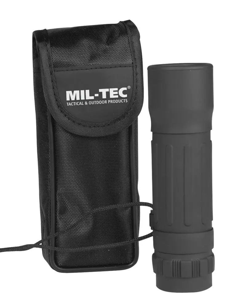 Mil-Tec Monóculo 10x25 - Prismático Monocular Compacto Negro