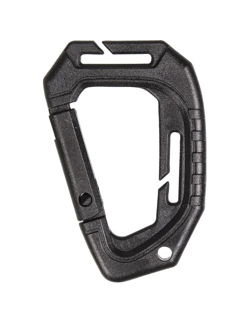 Mil-Tec Mosquetones Tácticos MOLLE Negro - Pack 2 Unidades