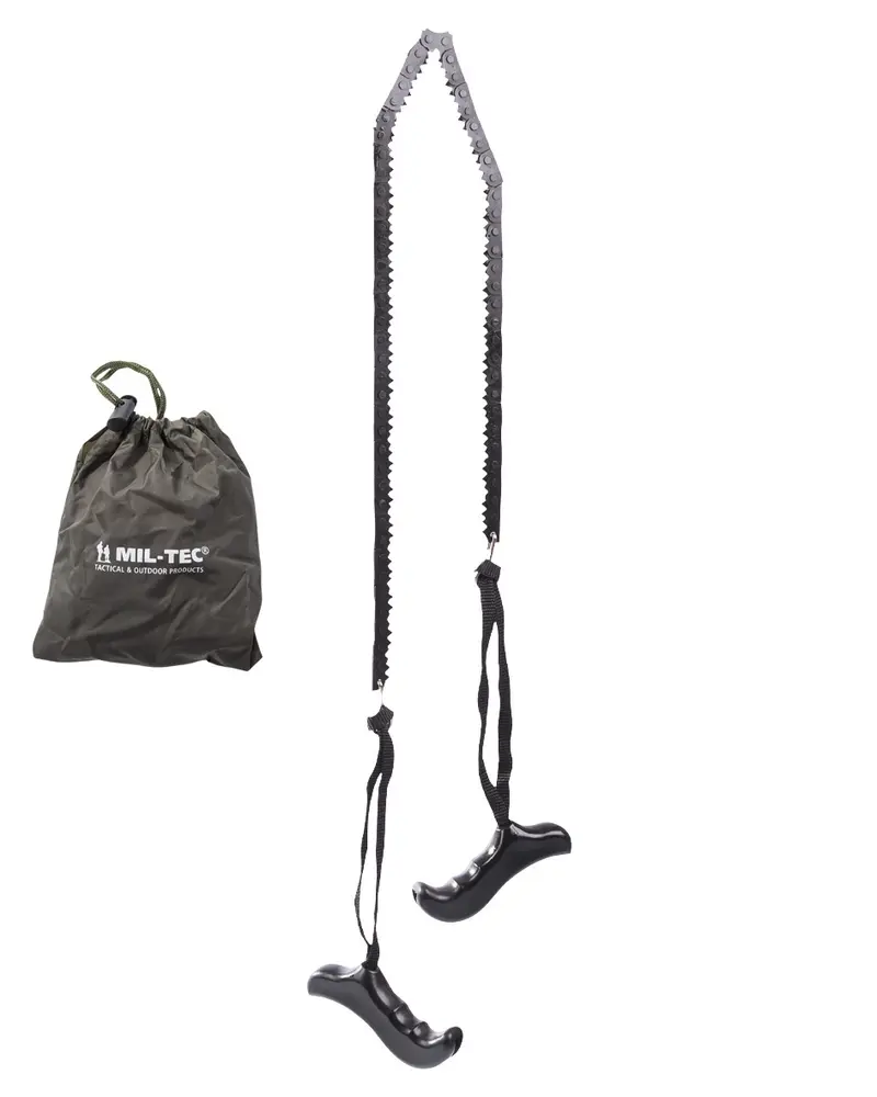 Mil-Tec Motosierra Manual 73cm con Empuñaduras y Estuche