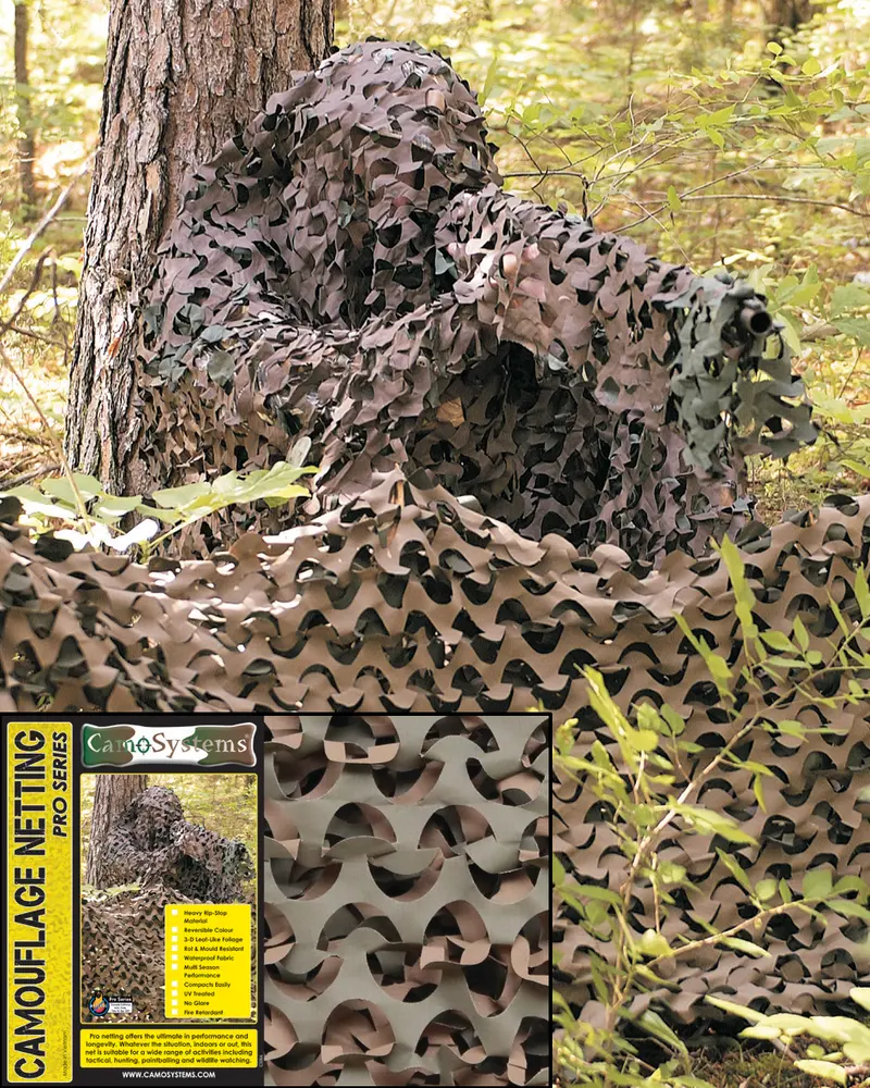 Mil-Tec Netz Pro Light 2,4x3,0 Woodland - Red de Camuflaje Militar Ligera
