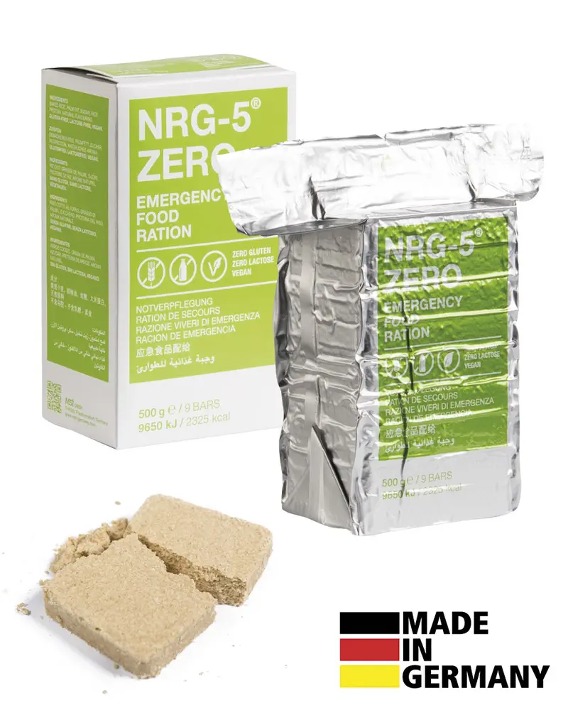 Mil-Tec NRG-5 Ración de Supervivencia 500g - Alimento de Emergencia Compacto y Nutritivo