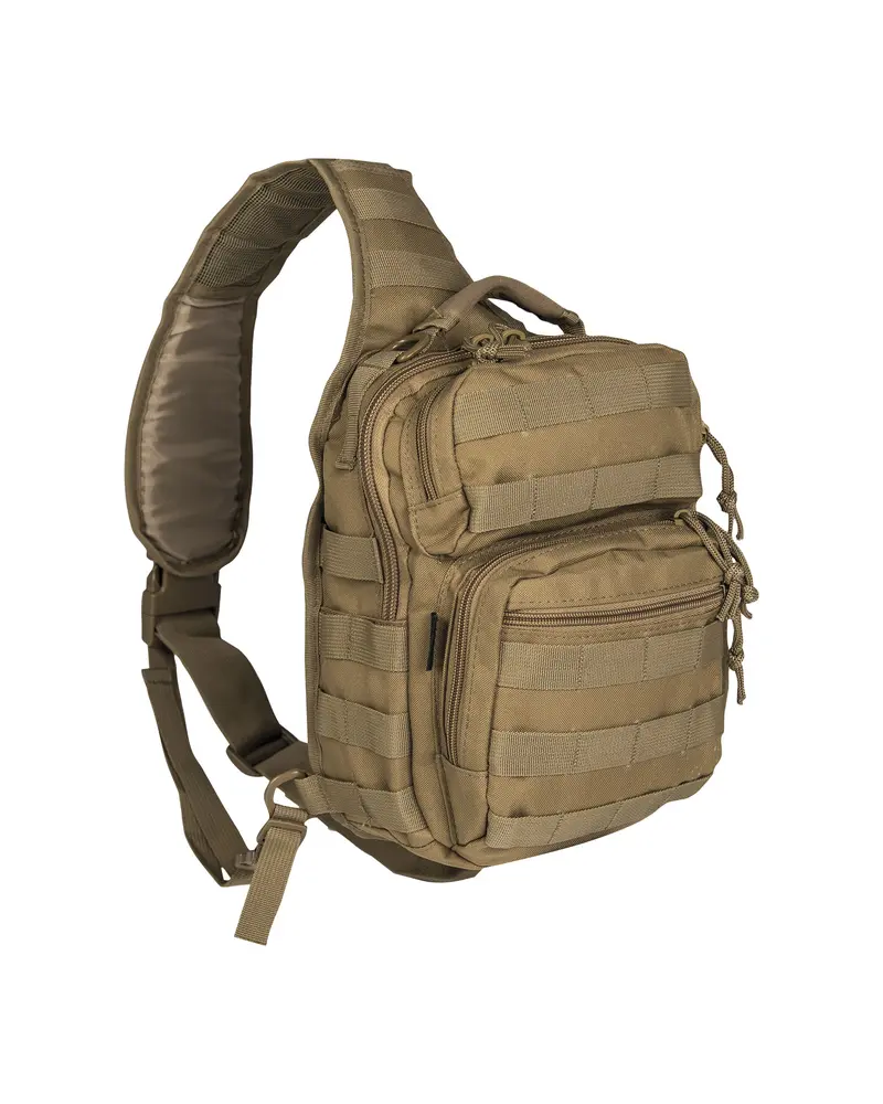 Mil-Tec One Strap Assault Pack Coyote - Mochila Táctica Militar 10L Monobandolera