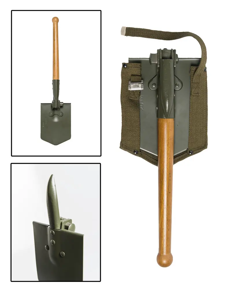Mil-Tec Pala Plegable Militar con Funda - Herramienta Táctica Compacta 1,3kg