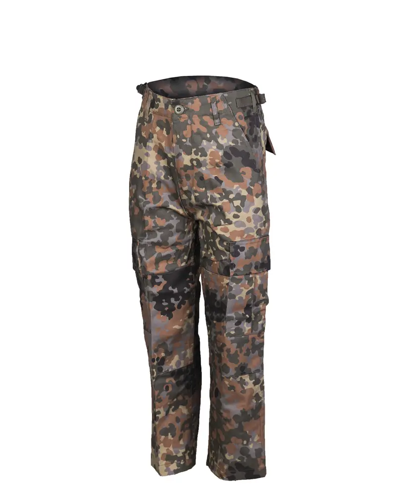 Mil-Tec Pantalón Militar BDU Infantil Camuflaje Flecktarn