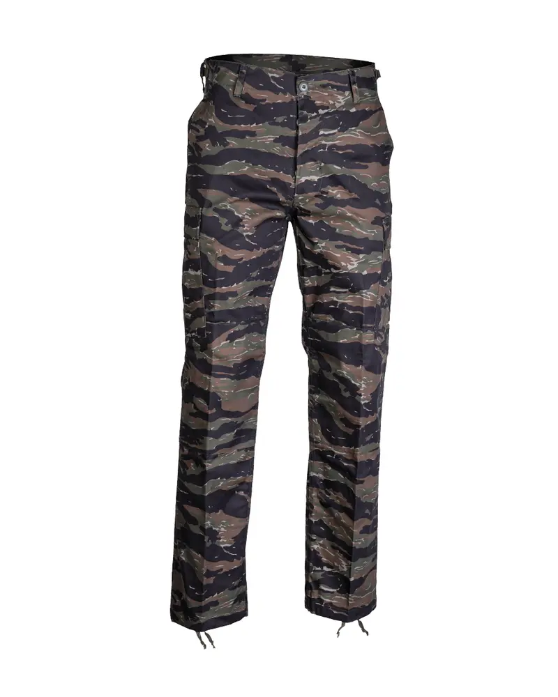 Mil-Tec Pantalón Militar BDU Tiger Stripe - Pantalón Táctico de Campo Estilo US Army