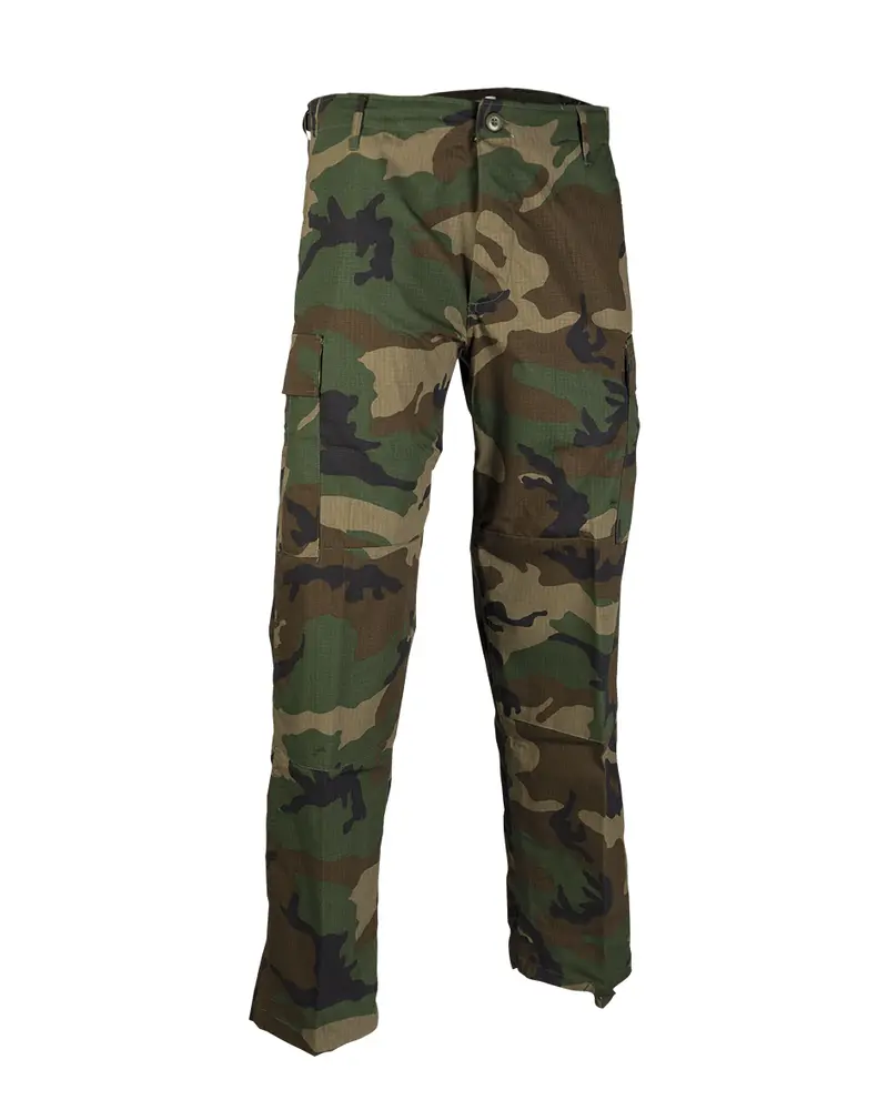 Mil-Tec Pantalón Militar BDU Woodland - Camuflaje Táctico Profesional