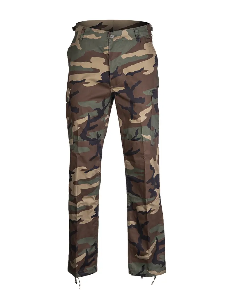 Mil-Tec Pantalón Militar BDU Woodland - Estilo Táctico Americano