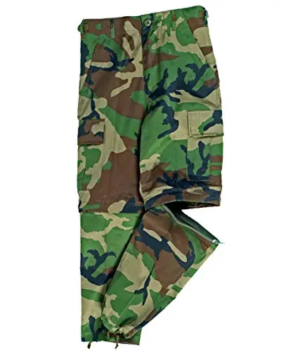 Mil-Tec Pantalones BDU Infantiles Woodland con Perneras Desmontables