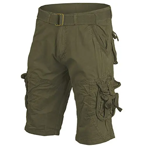 Mil-Tec Pantalones Cortos Supervivencia Vintage Prelavados Oliva Talla S