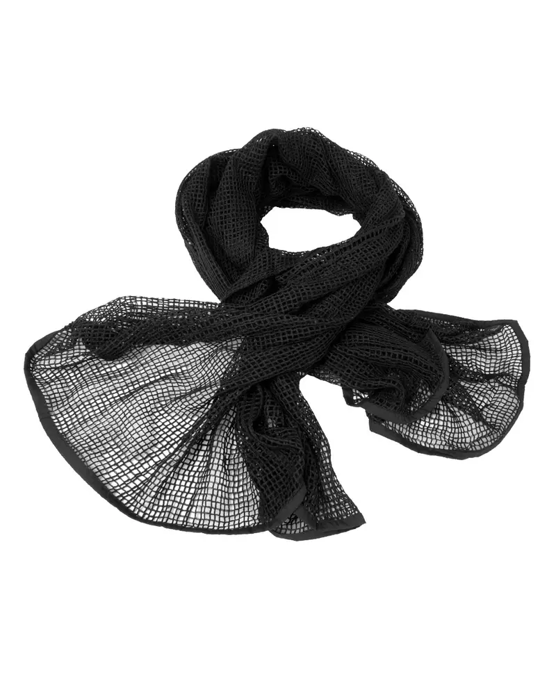 Mil-Tec Pañuelo de Red Táctico Negro - Netzschal Militar Multiusos