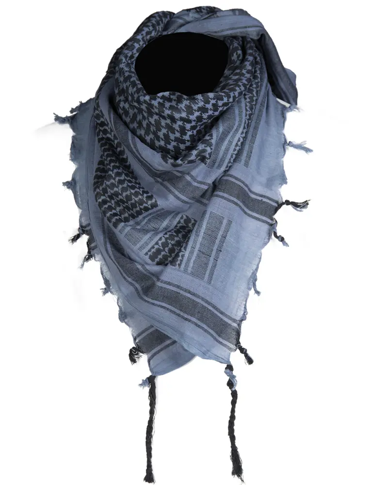 Mil-Tec Pañuelo Shemagh 110x110cm Azul/Negro - Pañuelo Táctico Multiusos