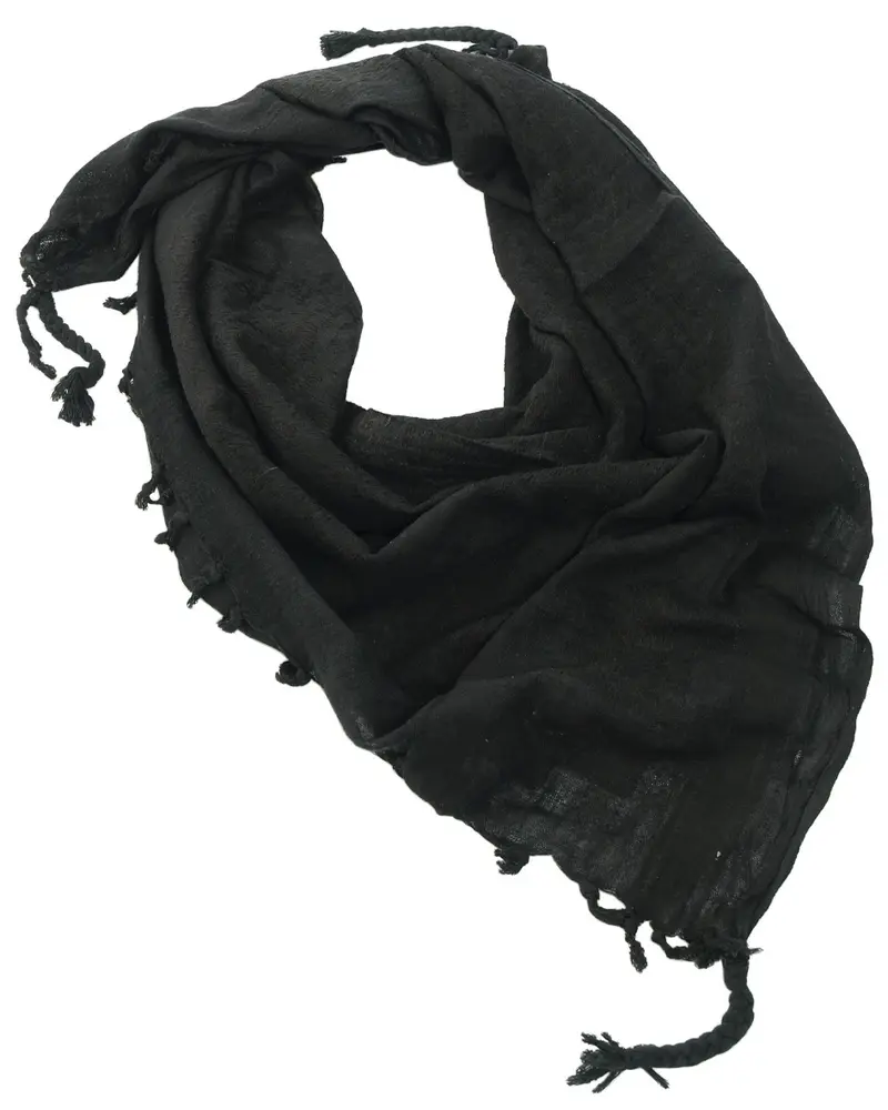 Mil-Tec Pañuelo Táctico Shemagh 110x110cm Negro - Protección Multifuncional