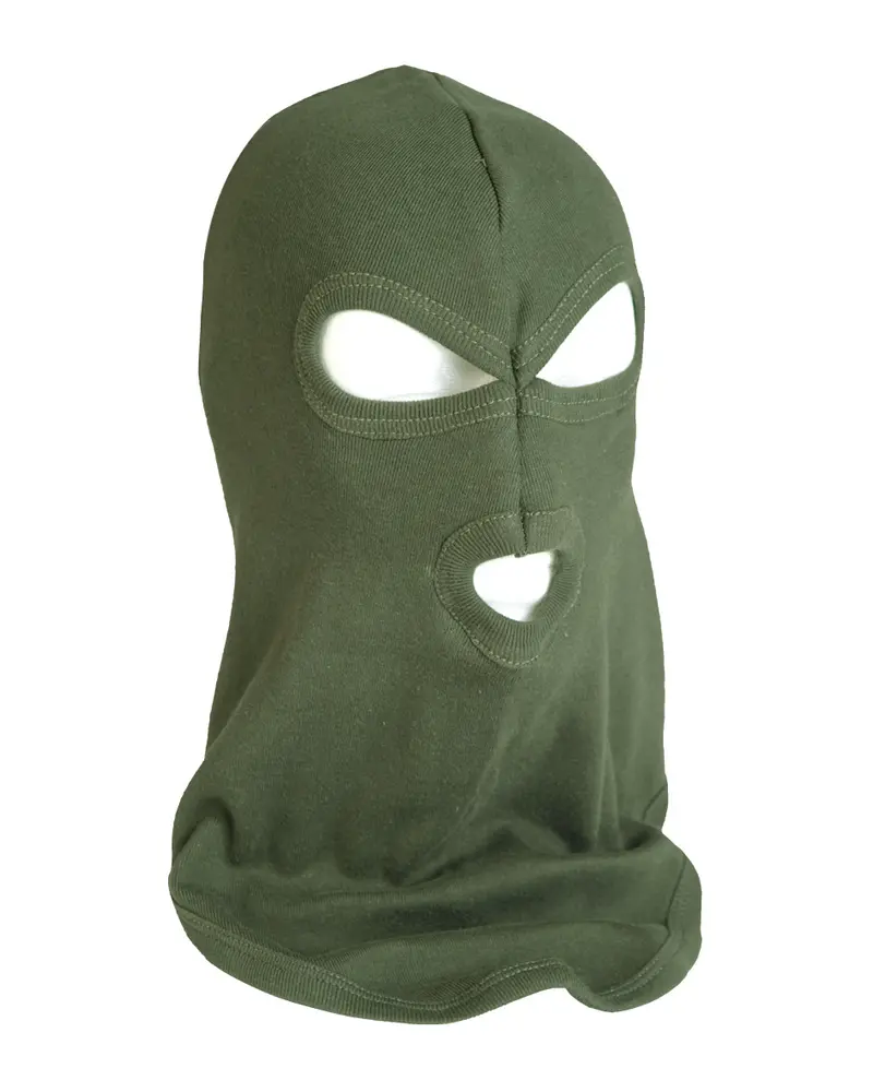 Mil-Tec Pasamontañas Balaclava 3 Agujeros Verde Oliva - Protección Táctica Completa