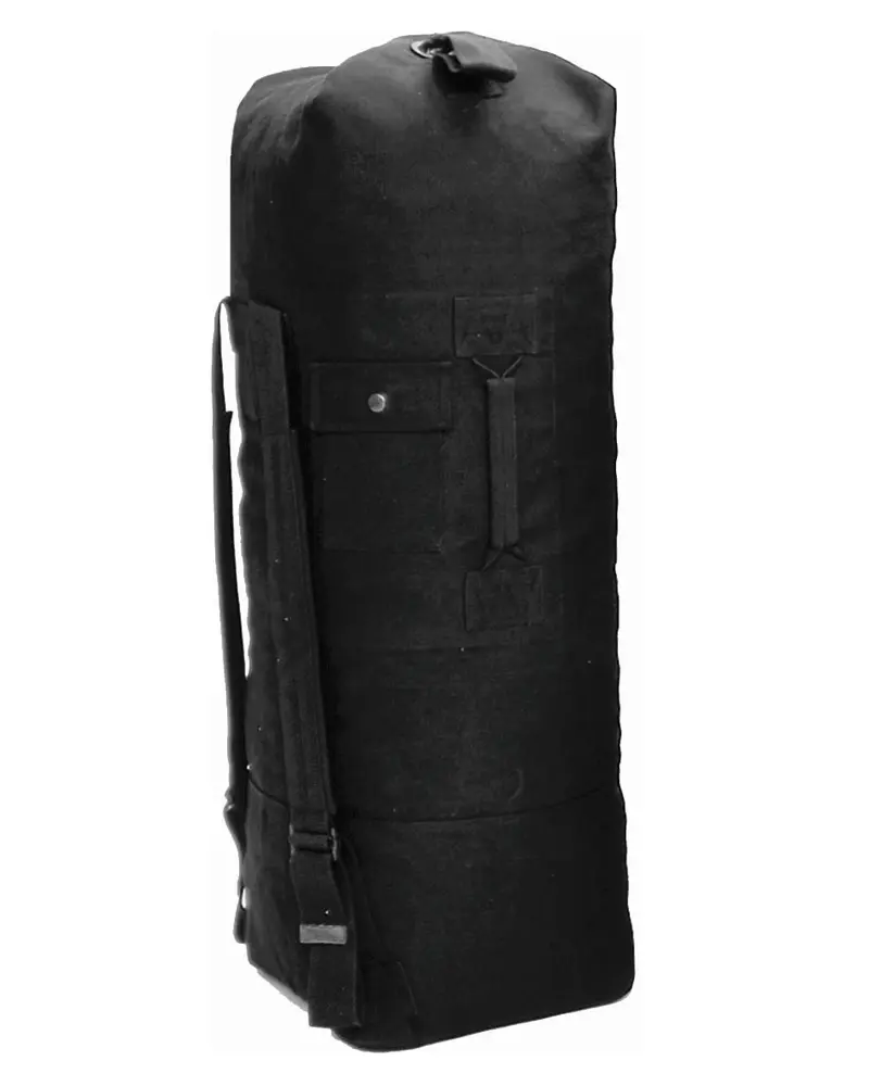 Mil-Tec Petate Militar US Seesack con Sistema Doble Correa Negro
