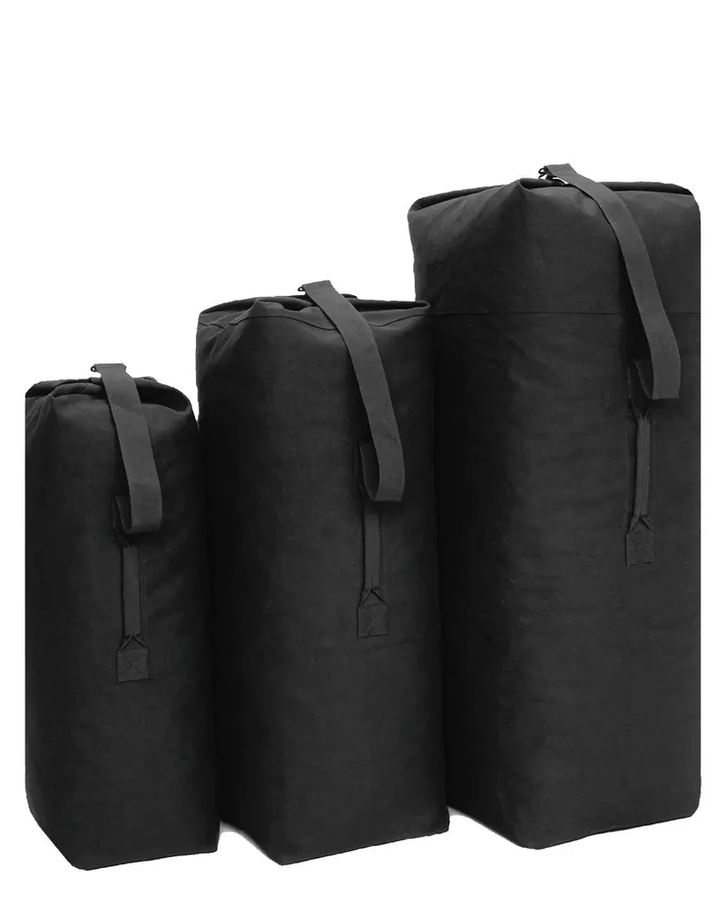 Mil-Tec Petate Militar US Seesack Negro Small 87x48 cm - Saco Marinero Resistente