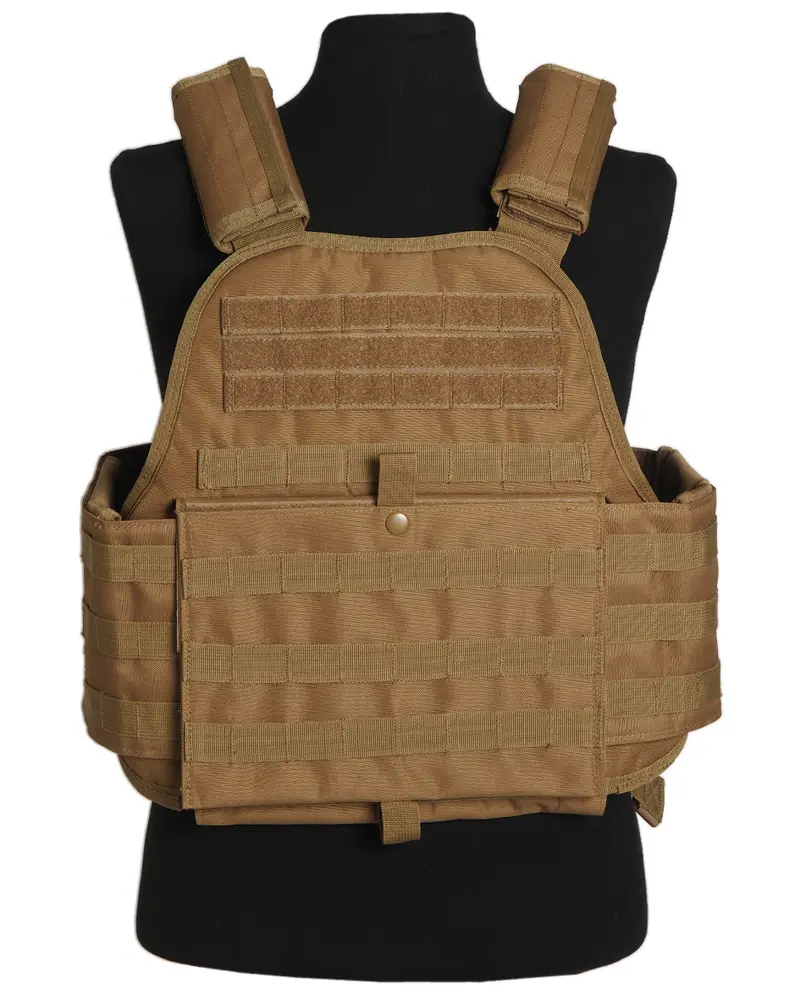 Mil-Tec Plate Carrier Chaleco Táctico Coyote - Portaplacas Modular Profesional