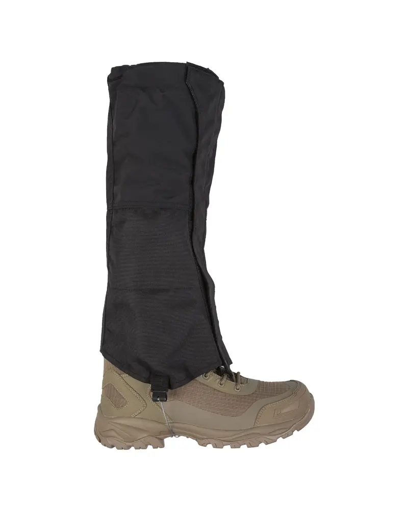 Mil-Tec Polainas Impermeables con Cable de Acero 2.0 Negro - Protección Profesional