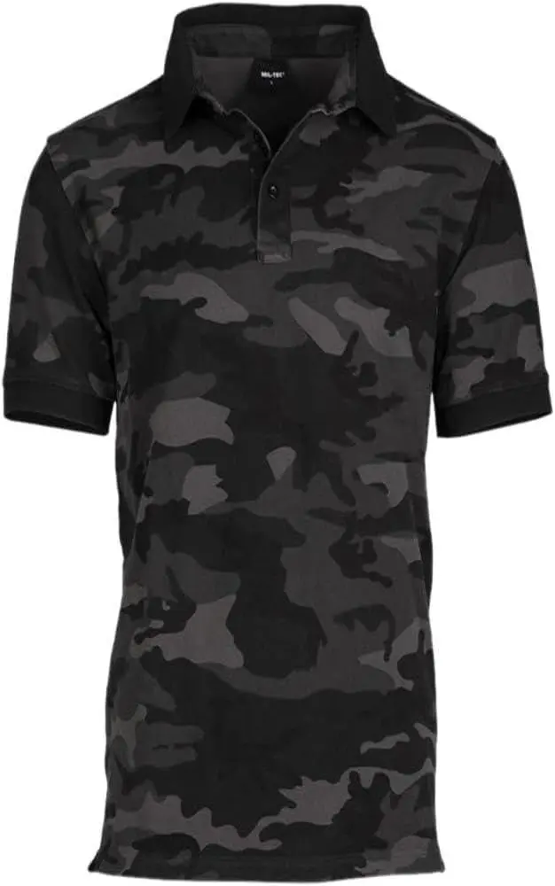 Mil-Tec Polo Prewash Co.Pikee Dark Camo - Polo Militar Camuflaje Oscuro