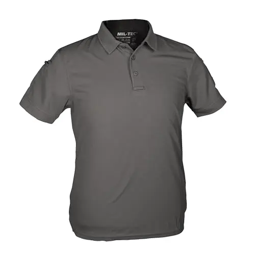 Mil-Tec Polo Tactical Quickdry Gris Urbano XXX-Large - Secado Rápido