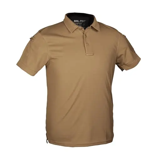 Mil-Tec Polo Tactical Quickdry Verde Oliva Dark Coyote Talla M - Secado Rápido