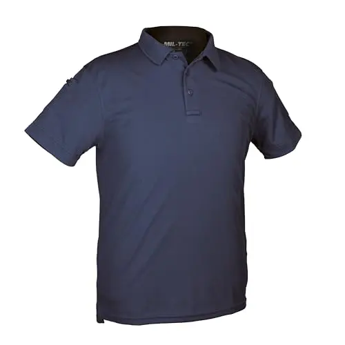 Mil-Tec Polo Táctico Quick Dry Manga Corta Azul Marino - Secado Rápido