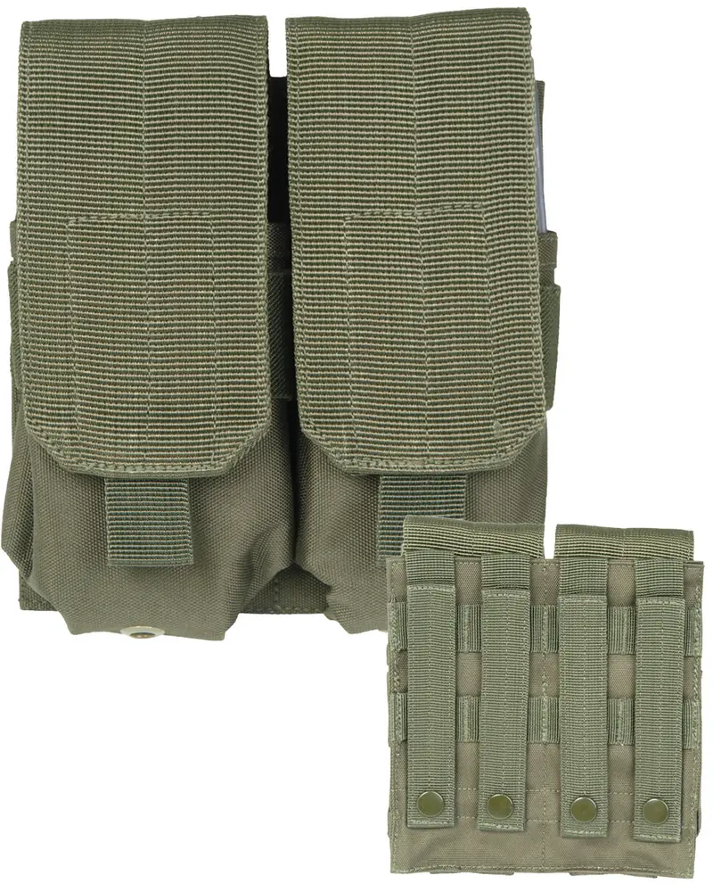 Mil-Tec Portacargadores Doble M4/M16 Verde Oliva - Sistema MOLLE Táctico