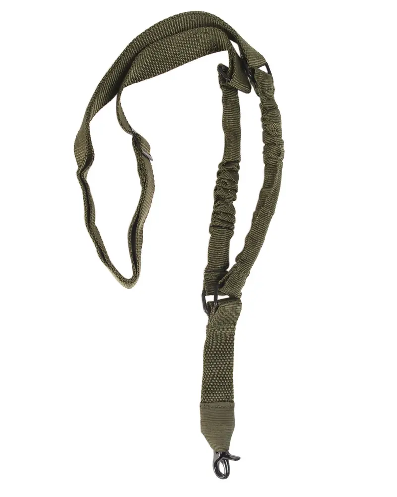 Mil-Tec Portafusil Táctico Bungee 1 Punto Oliva - Correa Elástica Militar