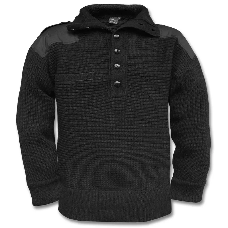 Mil-Tec Pull-Over Alpin Autrichien de Lana 58 - Negro